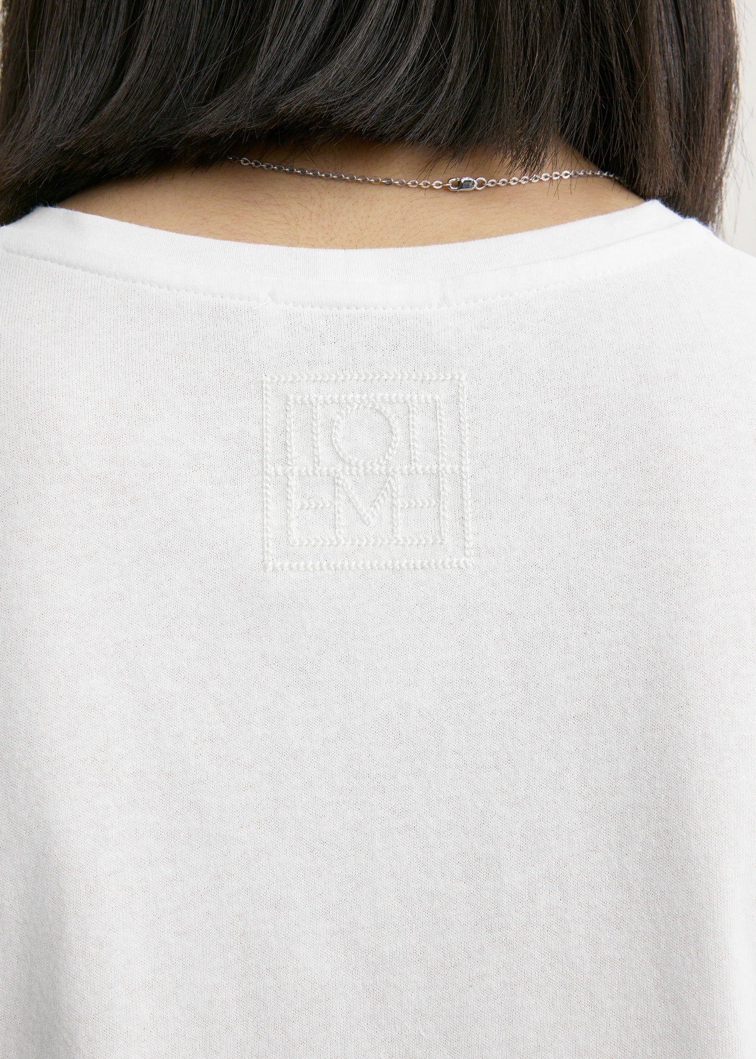 Classic embroidered tee optic white - Image 4