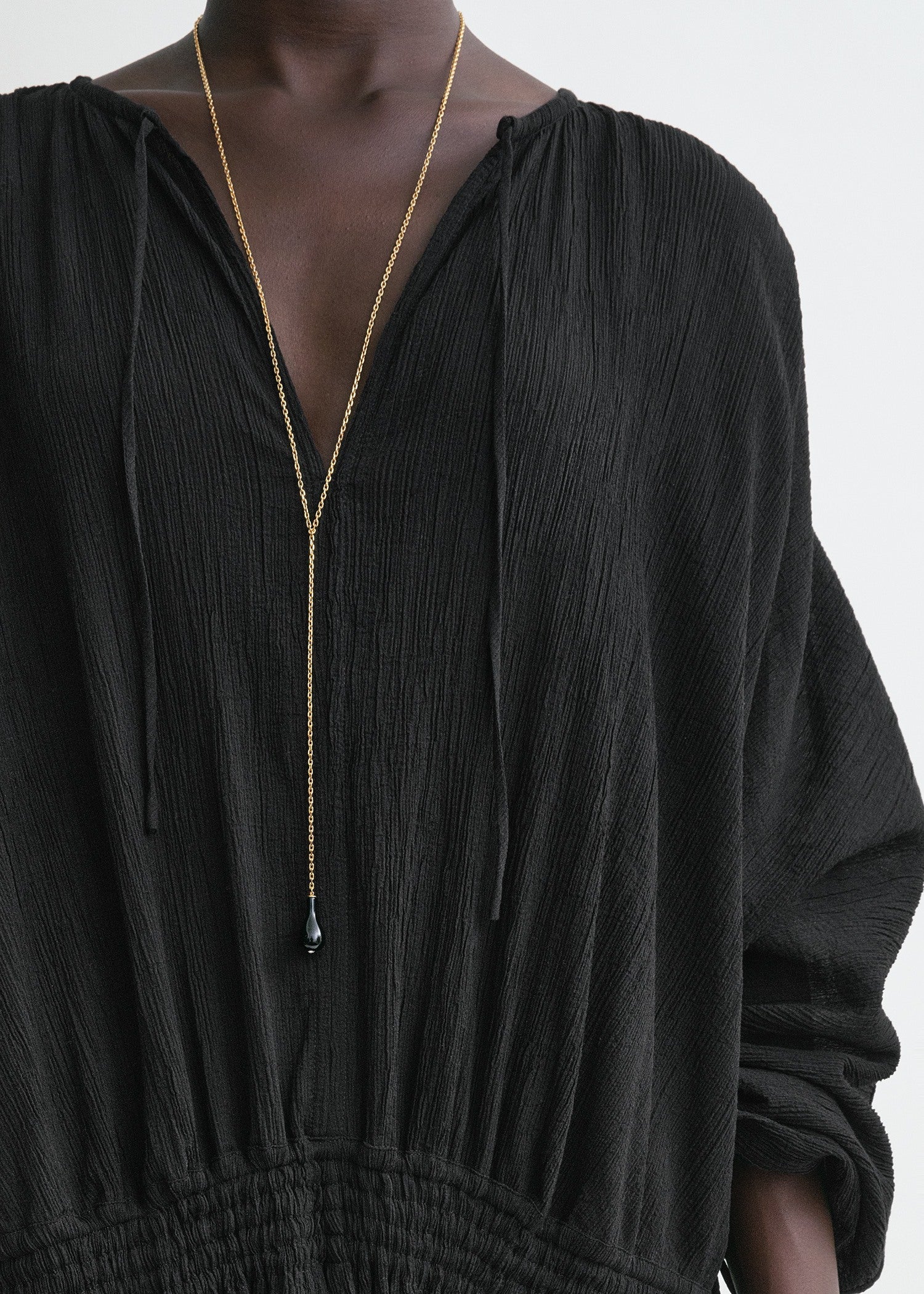 Drawstring dress black - Image 4