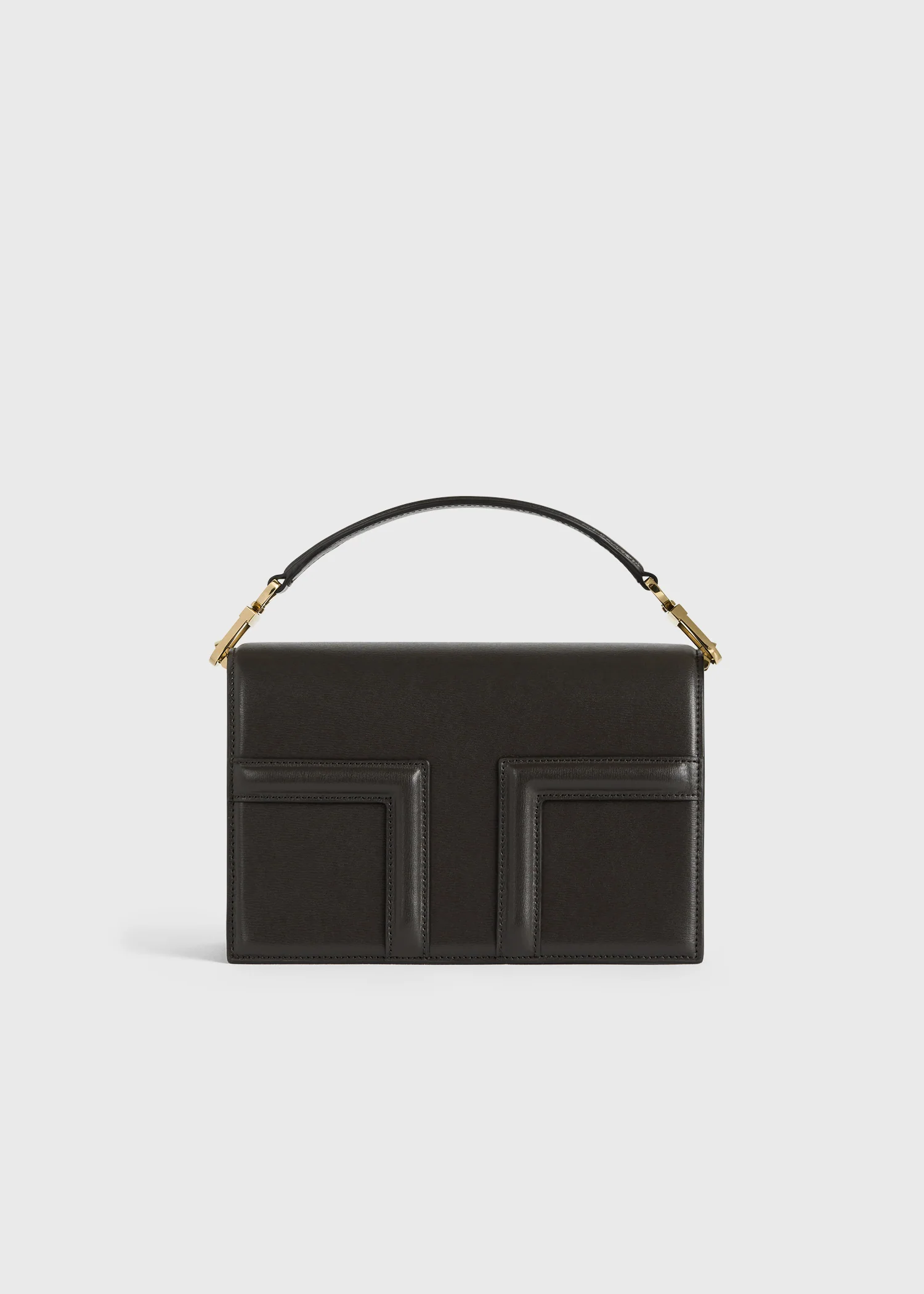 Mini T-flap leather bag bark - Image 11