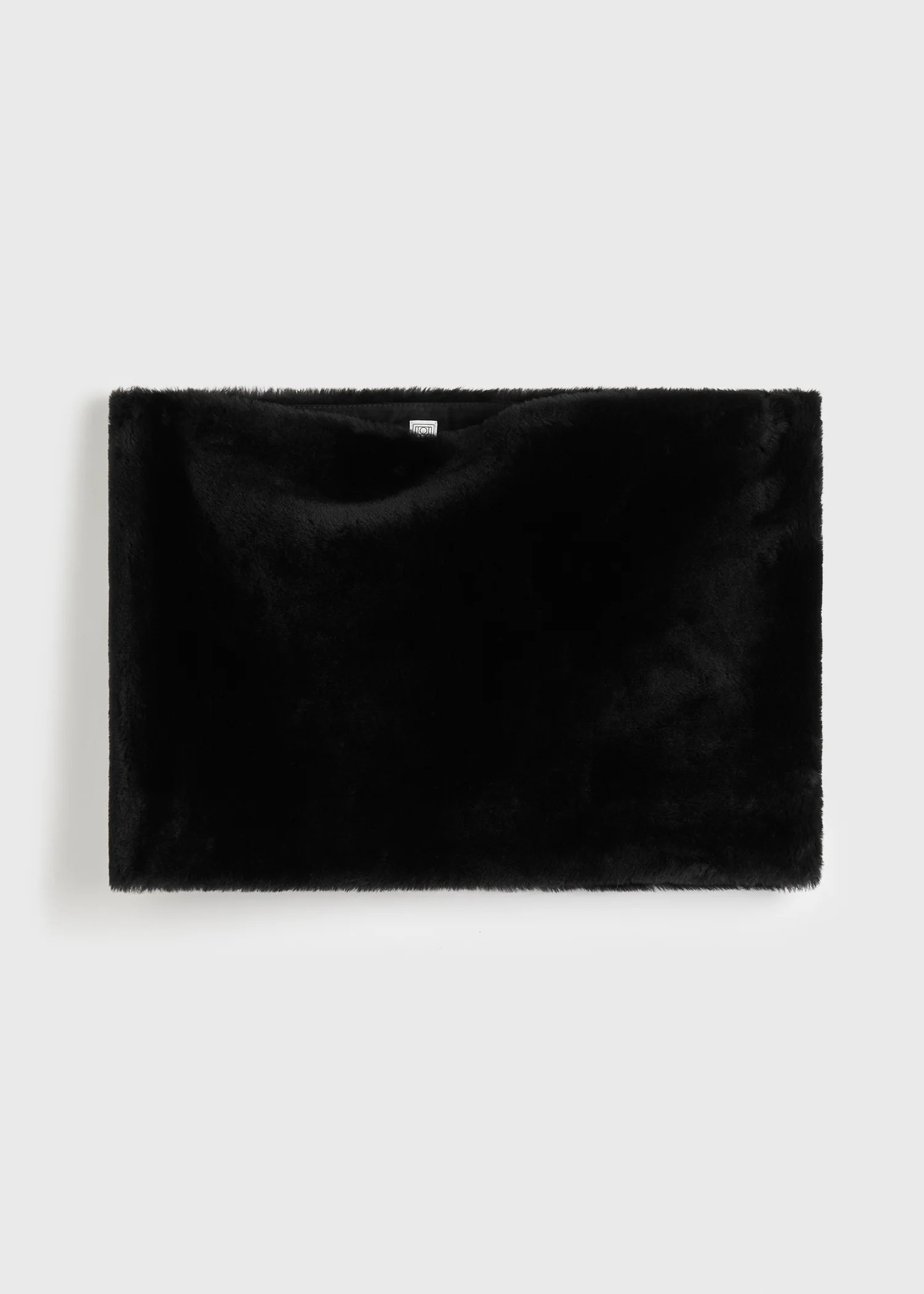 Plush shearling muff black - Image 4