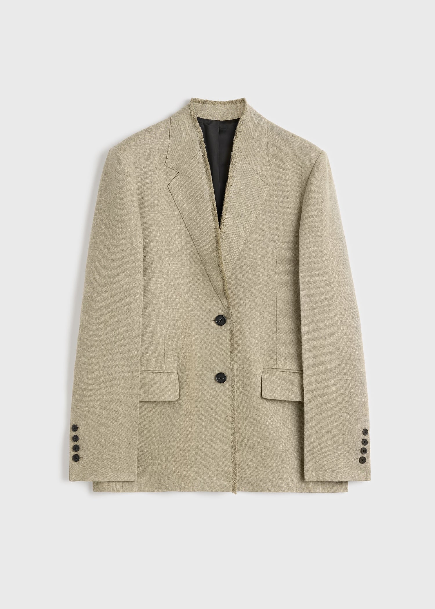 Raw lapel jacket beige - Image 6