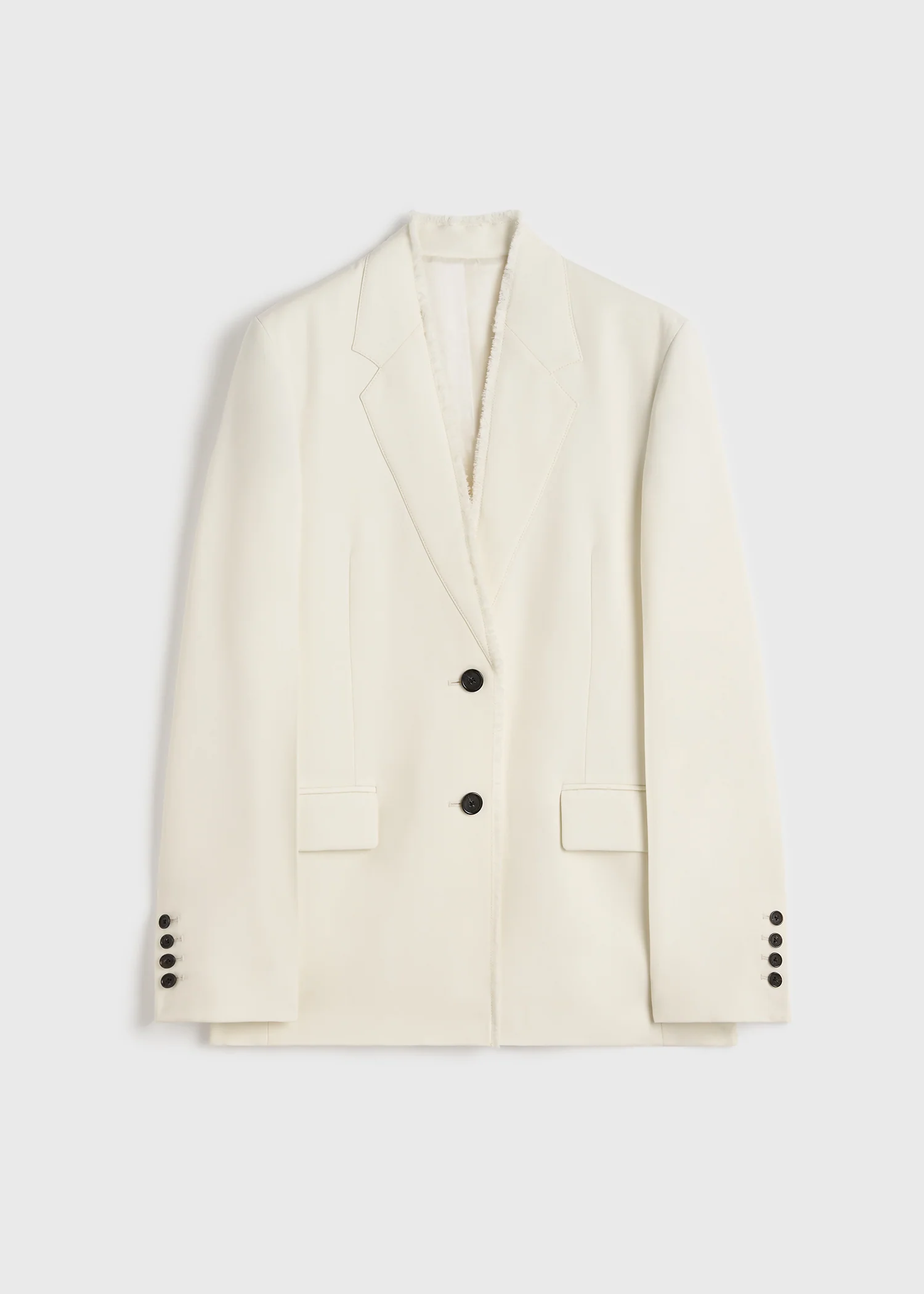 Raw lapel jacket ecru - Image 6