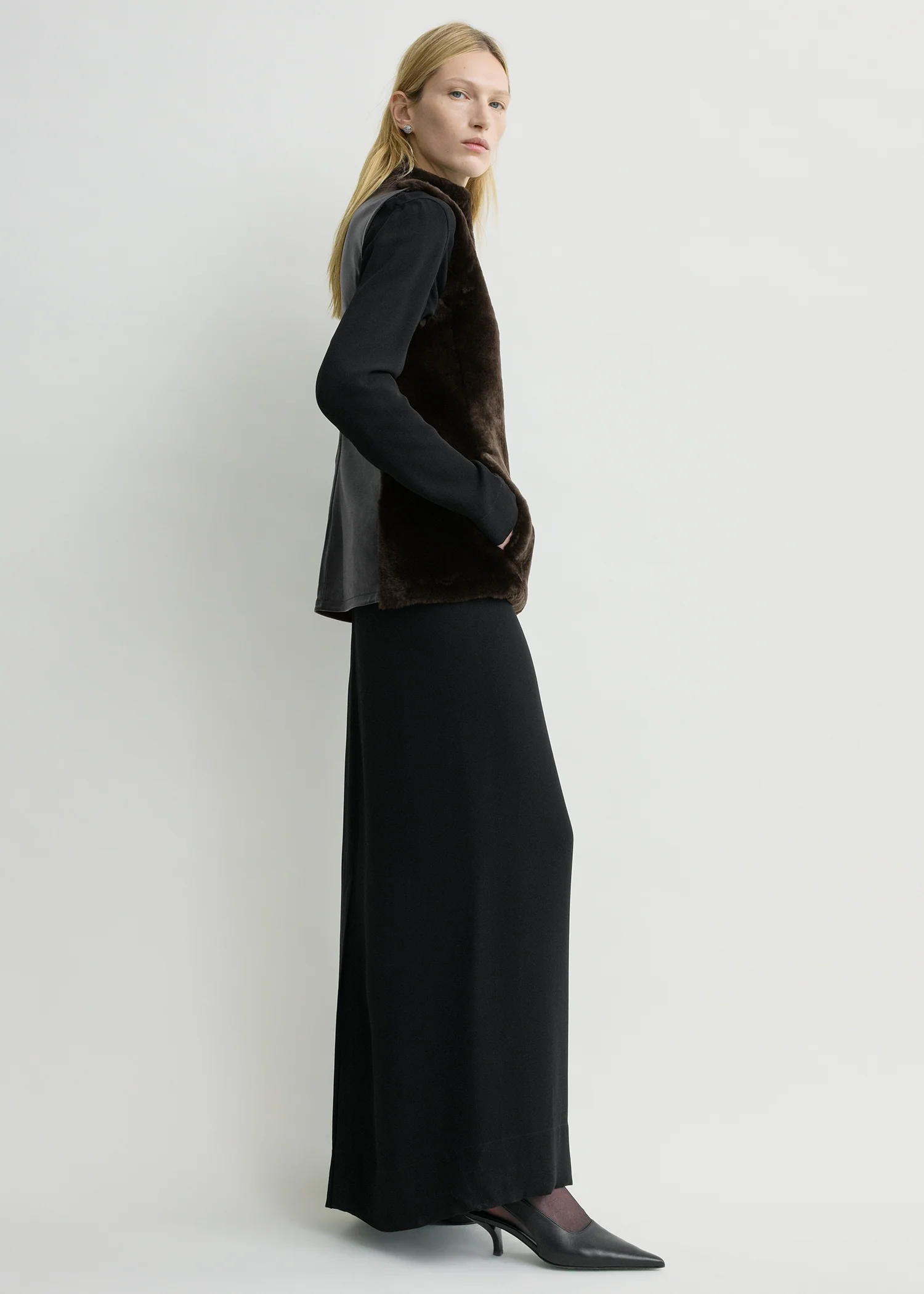Shearling-front top espresso - Image 2