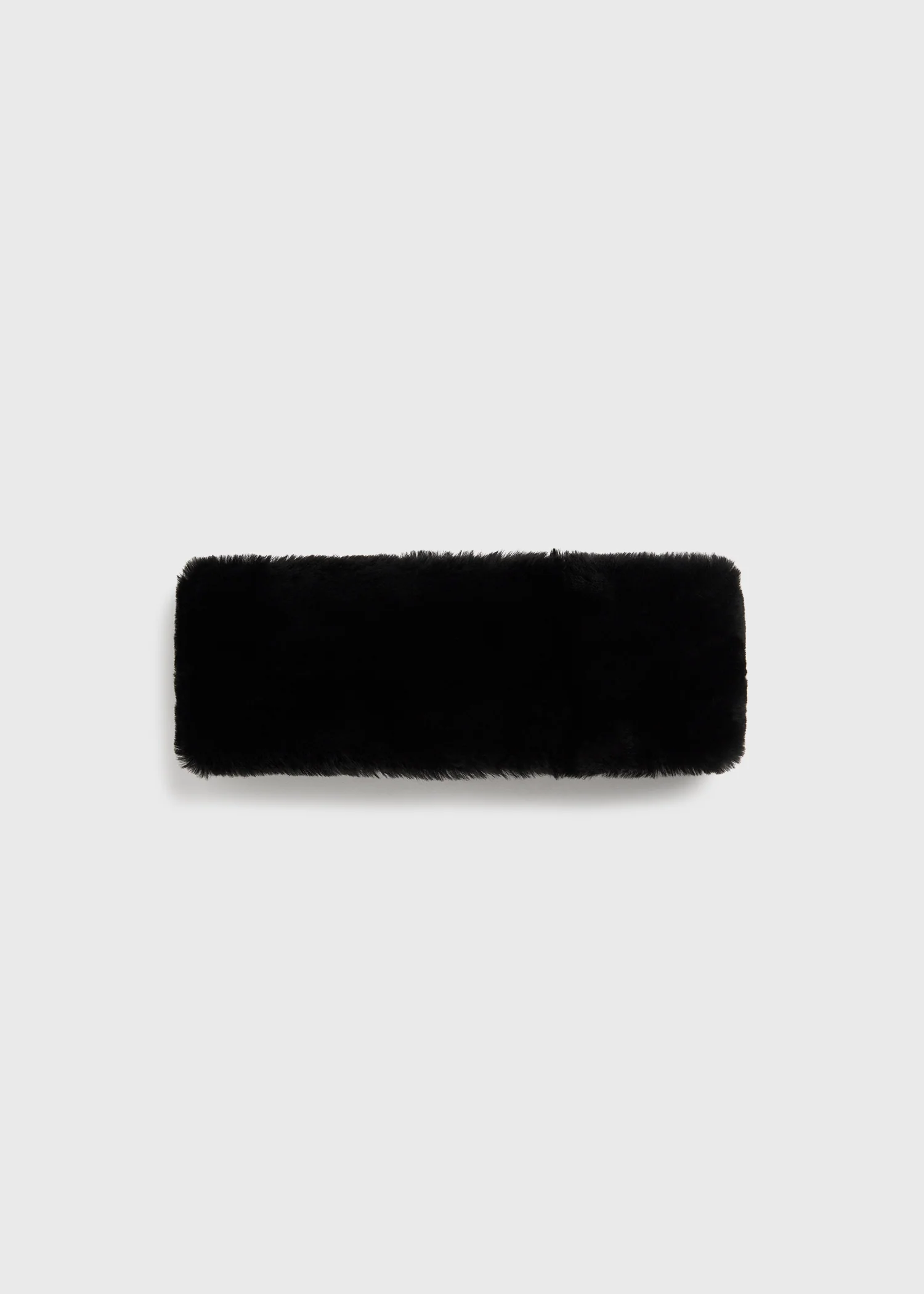 Shearling headband black - Image 5