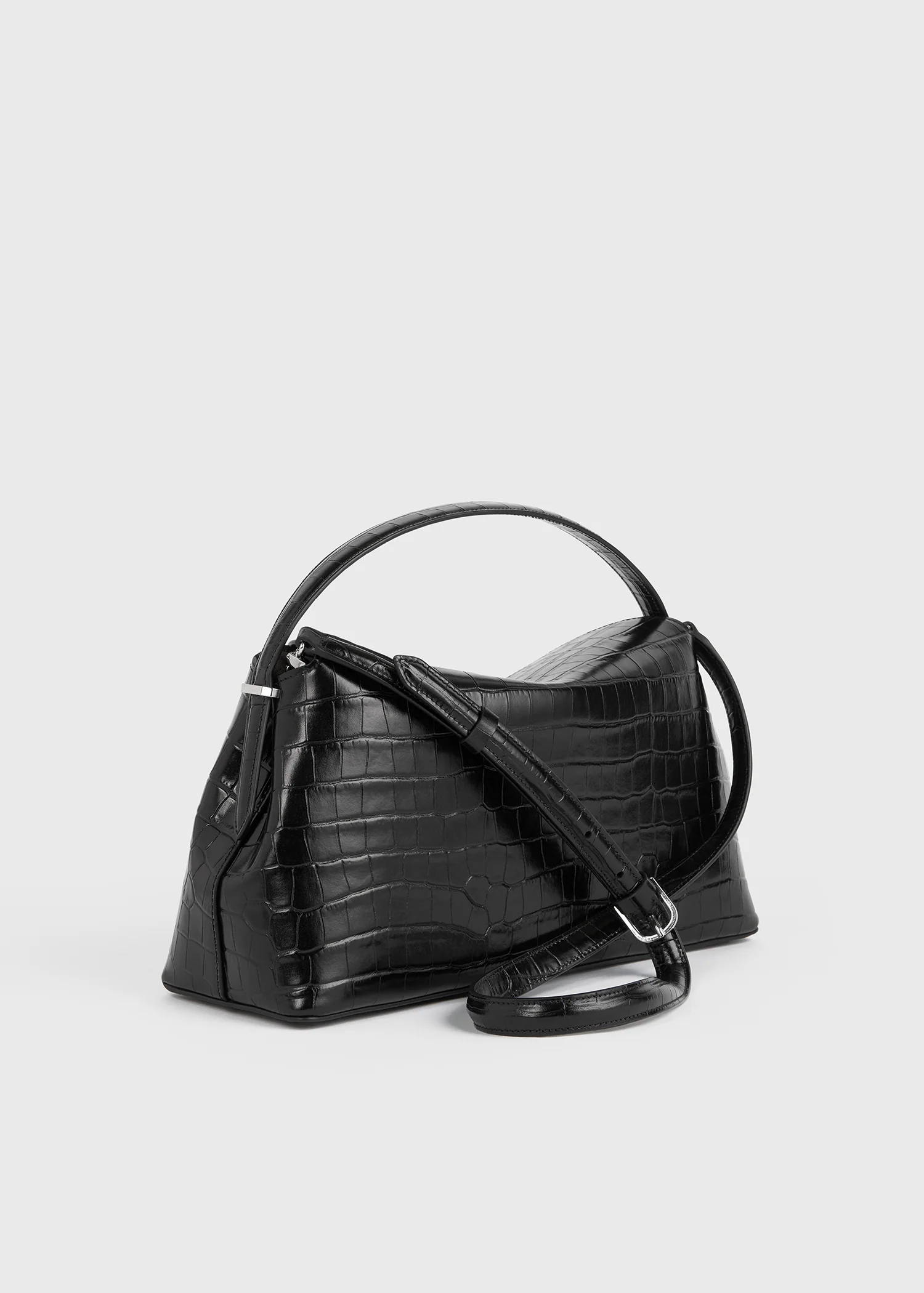 T-lock croco-embossed top handle black - Image 5