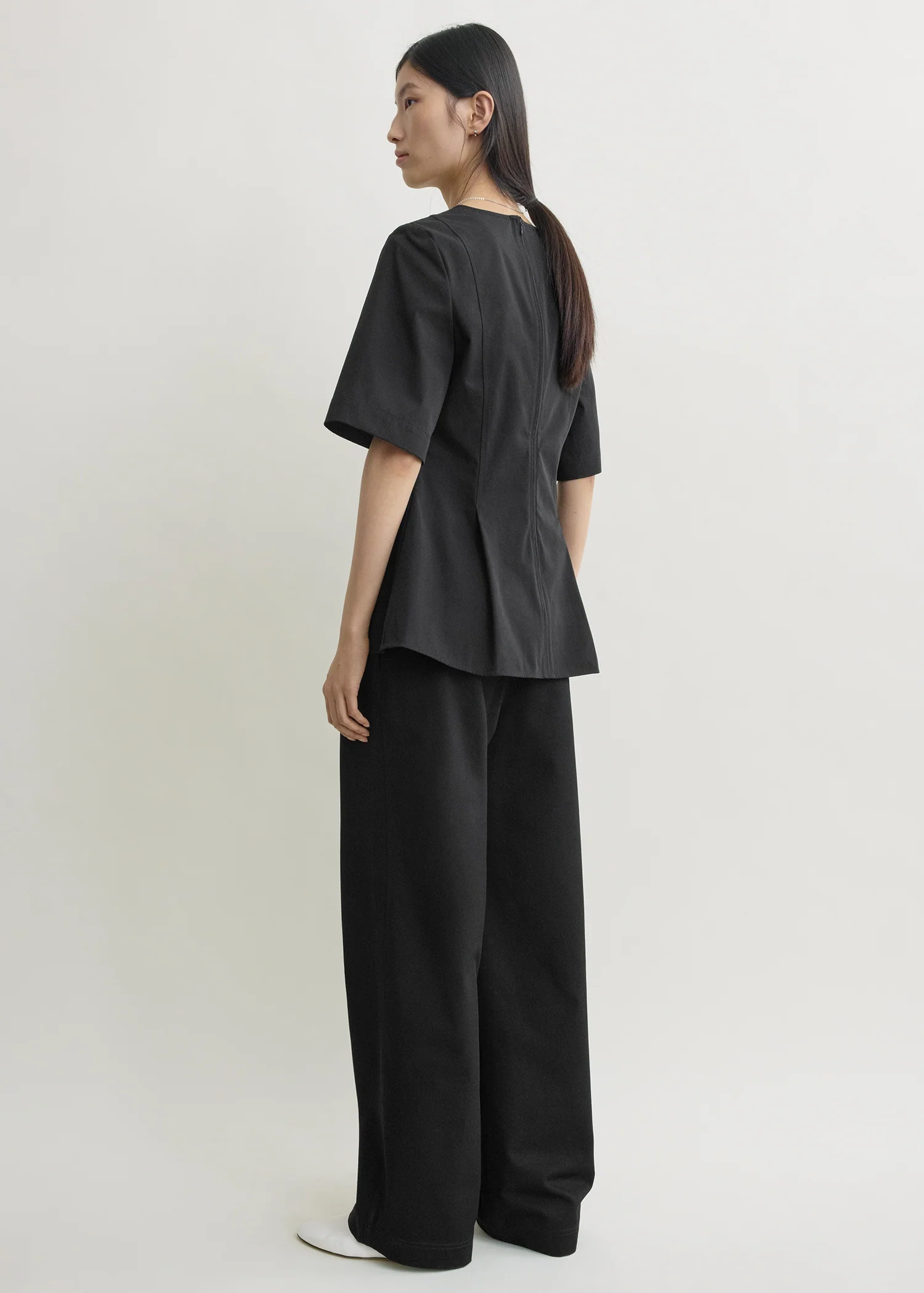 Tailored cotton top black - Image 3
