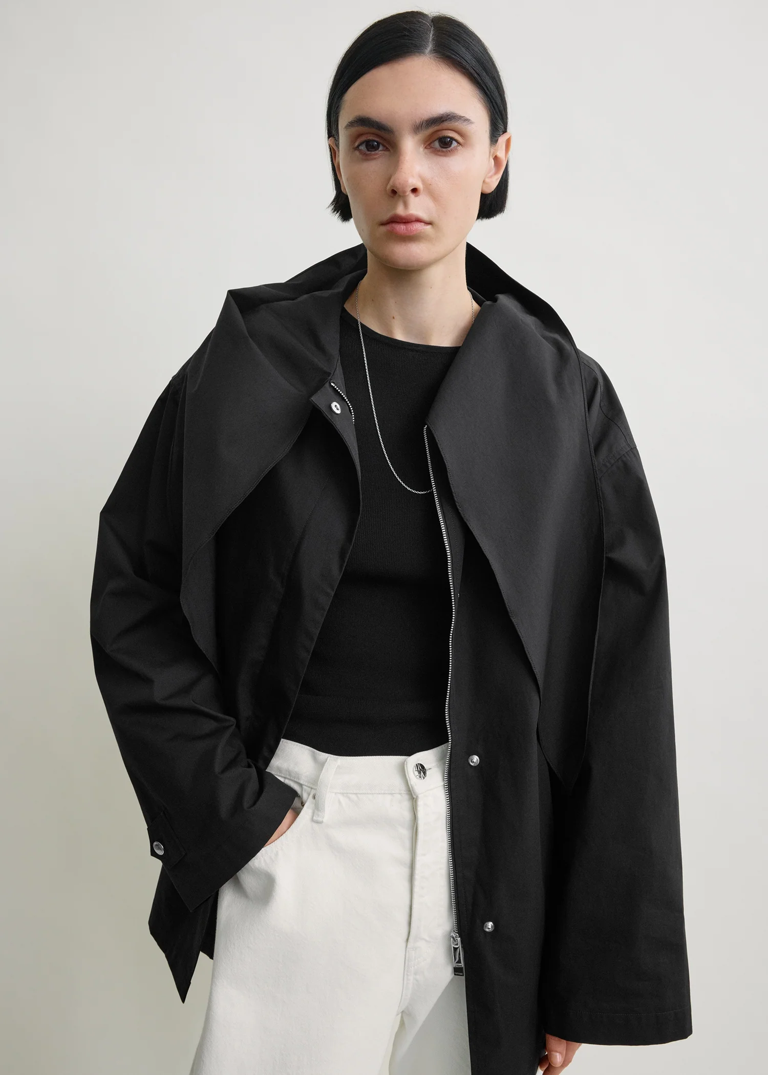 Technical scarf jacket black - Image 4