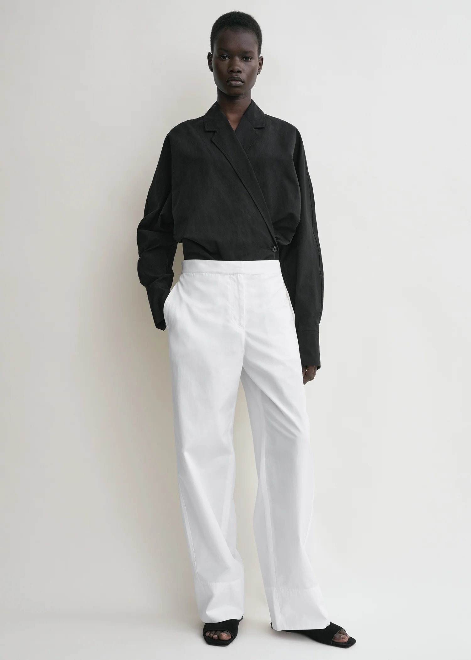 Wrap blouse black