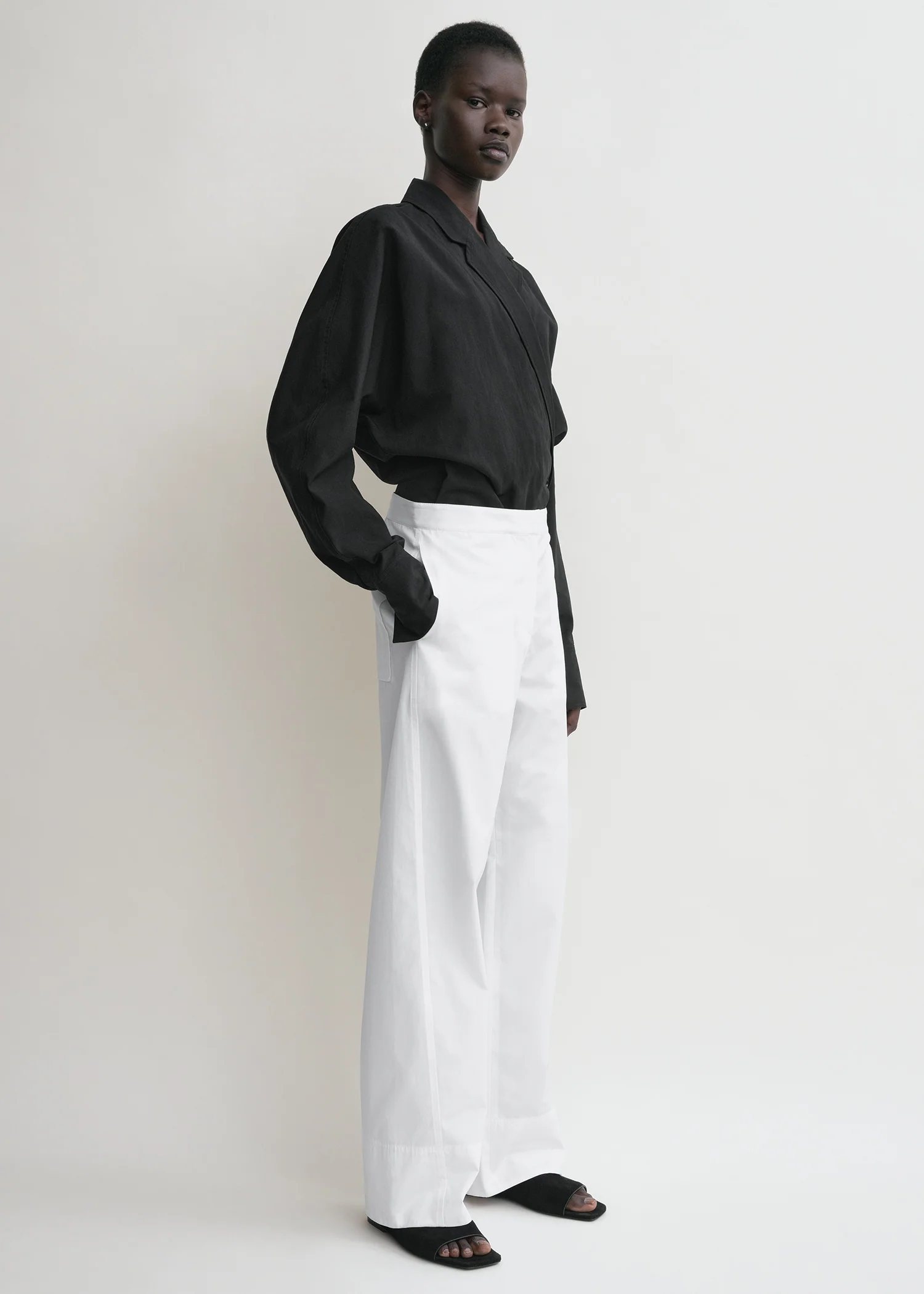 Wrap blouse black - Image 2